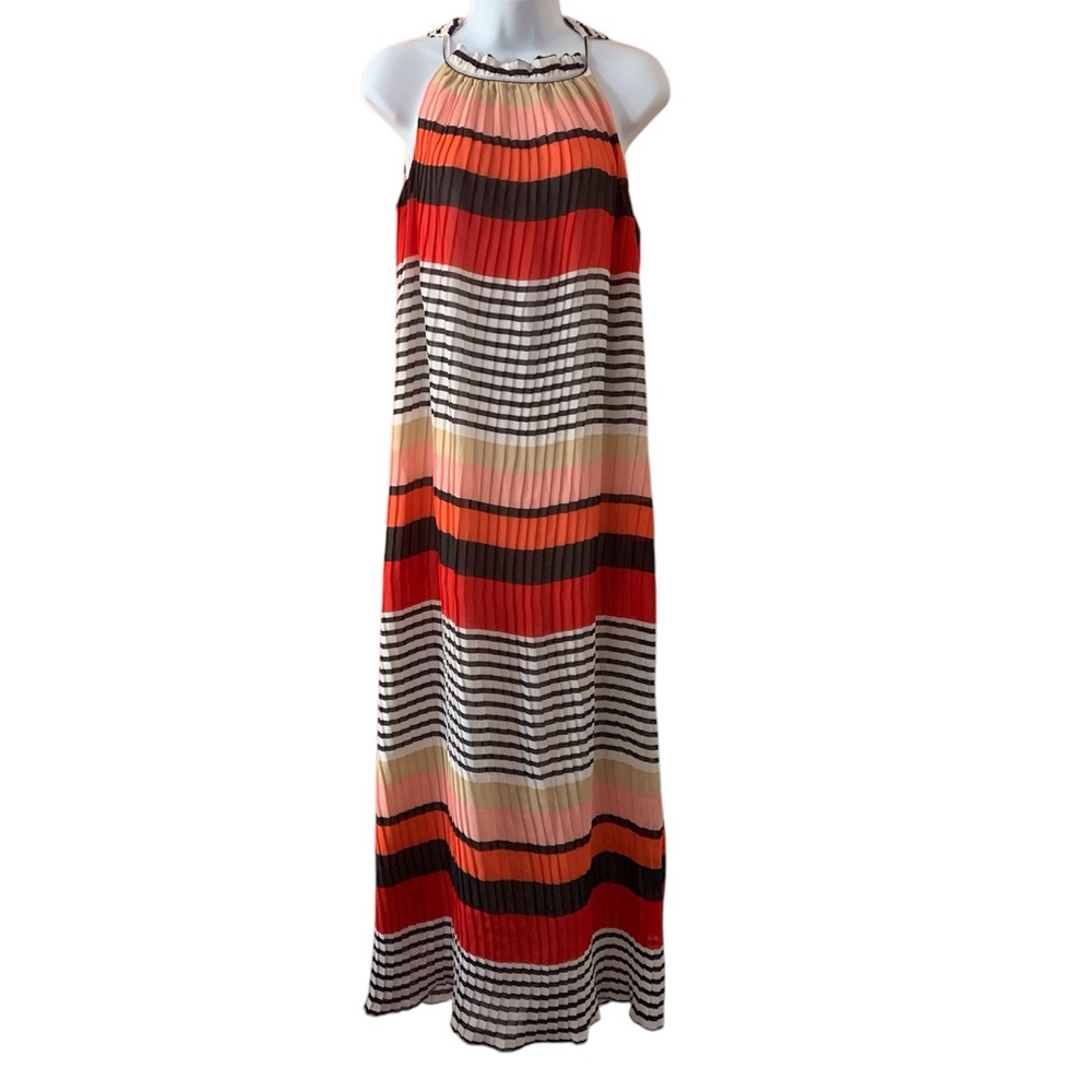 Striped Multicolor Maxi Dress Women M